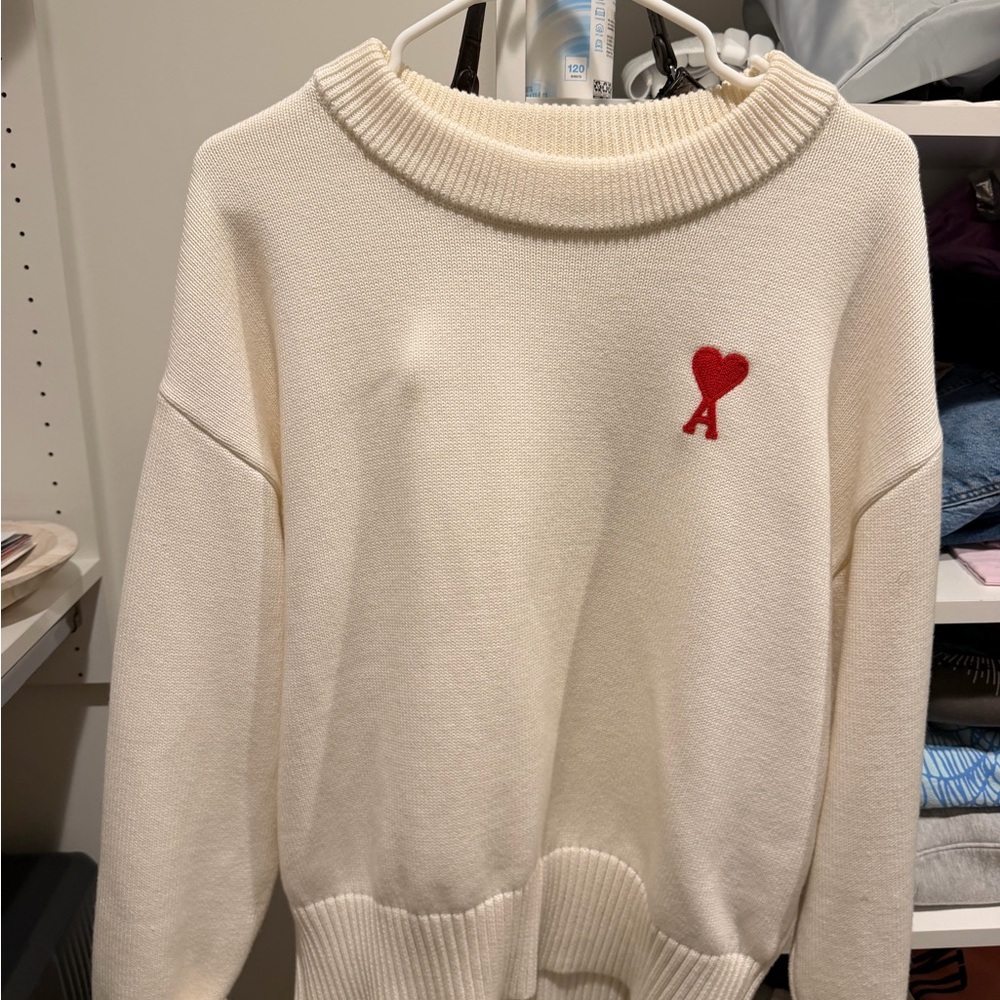 Ami Alexandre Mattiussi Cream Knit Sweater - Picture 2 of 4